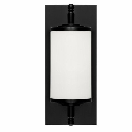 CRYSTORAMA Foster 1 Light Matte Black Bathroom Vanity FOS-A8050-MK